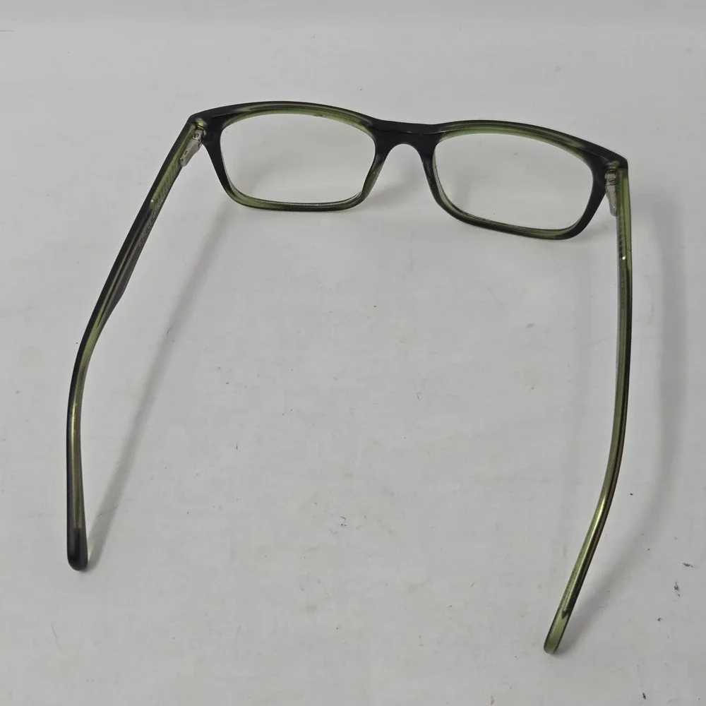Elements Europa EL-292 Black Green Rectangular Eyeglass Frames 49-17-140